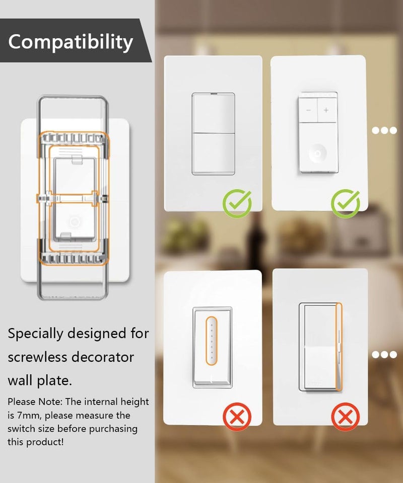 ILIVABLE Light Switch Guard for Screwless Wall Plate, Child Proof Self-Adhesive Rocker Switches Cover Prevents Kids or Accidental Turned On/Off Switch While Allowing Access (Clear, 1 Pack) - Image 3